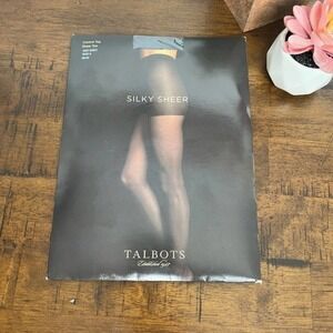 TALBOTS Silky Sheer Control Top‎ Pantyhose Size A Ash Grey Vintage Discontinued